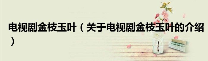 電視劇金枝玉葉（關于電視劇金枝玉葉的介紹）