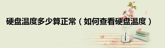 硬盤溫度多少算正常（如何查看硬盤溫度）