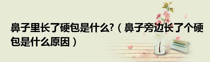 鼻子里長了硬包是什么?（鼻子旁邊長了個硬包是什么原因）