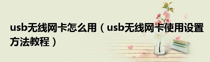 usb無線網(wǎng)卡怎么用（usb無線網(wǎng)卡使用設置方法教程）