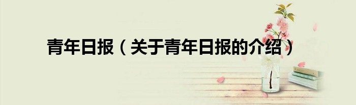 青年日?qǐng)?bào)（關(guān)于青年日?qǐng)?bào)的介紹）