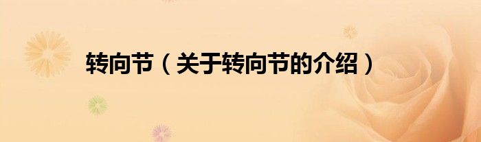 轉(zhuǎn)向節(jié)（關(guān)于轉(zhuǎn)向節(jié)的介紹）