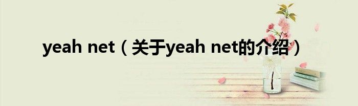 yeah net（關(guān)于yeah net的介紹）