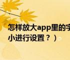 怎樣放大app里的字體大小（怎么在看多多app中對字體大小進(jìn)行設(shè)置？）