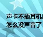 聲卡不插耳機(jī)自己能聽(tīng)到音樂(lè)嗎?（卡能耳機(jī)怎么沒(méi)聲音了）