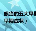 眼癌的五大早期癥狀眼角膜癌癥（眼癌的五大早期癥狀）
