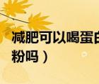 減肥可以喝蛋白固體飲料嗎（減肥可以喝蛋白粉嗎）