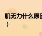 肌無力什么原因引起（肌無力什么原因引起的）
