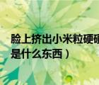 臉上擠出小米粒硬硬的是什么東西（臉上擠出小米粒硬硬的是什么東西）