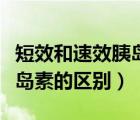 短效和速效胰島素有什么區(qū)別（短效和速效胰島素的區(qū)別）
