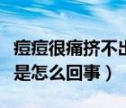 痘痘很痛擠不出來（摸著痛又擠不出來的痘痘是怎么回事）