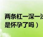 兩條杠一深一淺是懷孕了嗎（兩條杠一深一淺是懷孕了嗎）