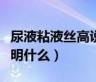 尿液粘液絲高說明什么原因（尿液粘液絲高說明什么）