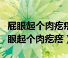 屁眼起個肉疙瘩很疼是蹺二郎腿的原因嗎（屁眼起個肉疙瘩）
