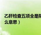 乙肝檢查五項全是陰性是什么意思（乙肝五項全是陰性是什么意思）