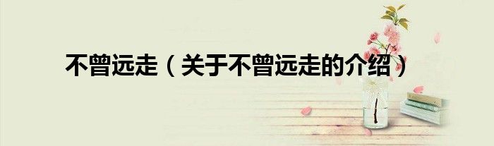 不曾遠(yuǎn)走（關(guān)于不曾遠(yuǎn)走的介紹）