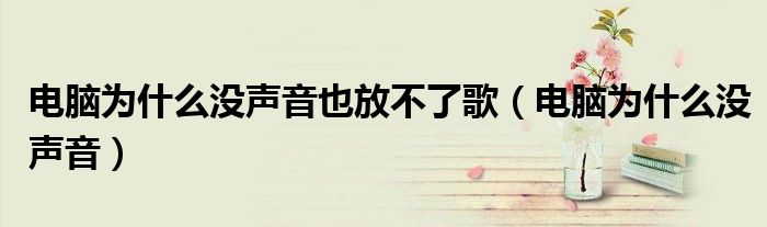 電腦為什么沒(méi)聲音也放不了歌（電腦為什么沒(méi)聲音）