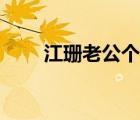 江珊老公個(gè)人資料簡歷（江珊老公）