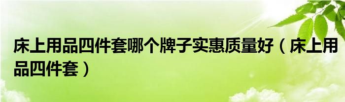 床上用品四件套哪個牌子實惠質(zhì)量好（床上用品四件套）