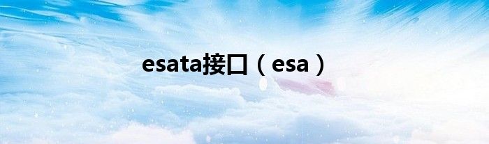 esata接口（esa）