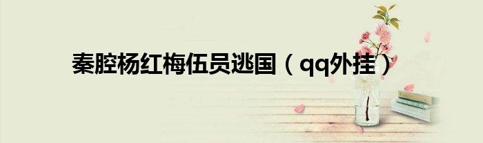 秦腔楊紅梅伍員逃國（qq外掛）