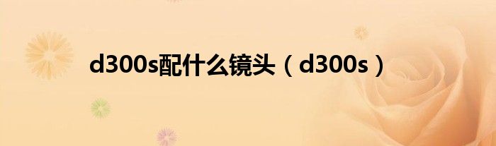 d300s配什么鏡頭（d300s）
