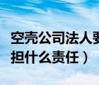 空殼公司法人要承擔(dān)什么責(zé)任（公司法人要承擔(dān)什么責(zé)任）