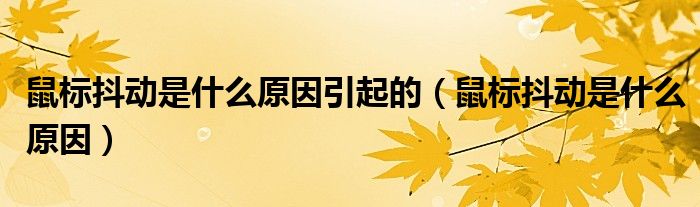 鼠標(biāo)抖動(dòng)是什么原因引起的（鼠標(biāo)抖動(dòng)是什么原因）