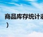 商品庫(kù)存統(tǒng)計(jì)表格模板（庫(kù)存商品明細(xì)表模板）