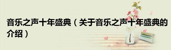 音樂之聲十年盛典（關(guān)于音樂之聲十年盛典的介紹）