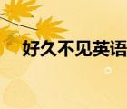 好久不見英語高級(jí)表達(dá)（好久不見英語）