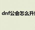 dnf公會怎么升級2022（dnf公會怎么升級）
