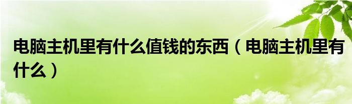 電腦主機(jī)里有什么值錢(qián)的東西（電腦主機(jī)里有什么）