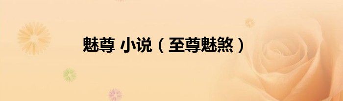 魅尊 小說（至尊魅煞）