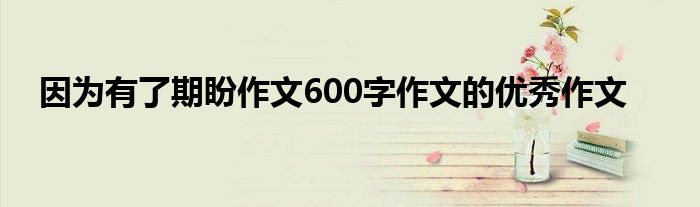 因?yàn)橛辛似谂巫魑?00字作文的優(yōu)秀作文