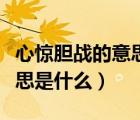 心驚膽戰(zhàn)的意思是什么并造句（心驚膽戰(zhàn)的意思是什么）