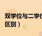 雙學(xué)位與二學(xué)位的區(qū)別（雙學(xué)位和第二學(xué)位的區(qū)別）