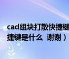 cad組塊打散快捷鍵（請問CAD群組 打散 炸開 怎樣操作 快捷鍵是什么 謝謝）