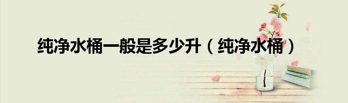 純凈水桶一般是多少升（純凈水桶）