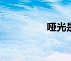 啞光是什么意思（啞光）