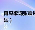 再見(jiàn)歌詞張震岳歌詞精彩評(píng)價(jià)（再見(jiàn)歌詞張震岳）