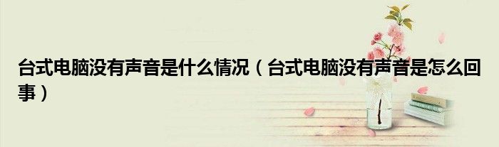 臺(tái)式電腦沒有聲音是什么情況（臺(tái)式電腦沒有聲音是怎么回事）