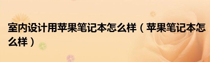 室內(nèi)設(shè)計(jì)用蘋(píng)果筆記本怎么樣（蘋(píng)果筆記本怎么樣）