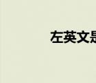 左英文是什么字母（左英文）