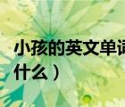 小孩的英文單詞是什么寫（小孩的英文單詞是什么）