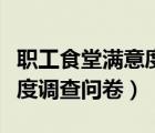 職工食堂滿意度調(diào)查問卷模板（職工食堂滿意度調(diào)查問卷）
