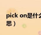 pick on是什么意思英語（pick on是什么意思）