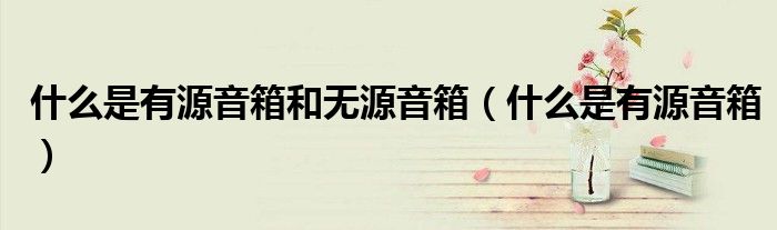 什么是有源音箱和無源音箱（什么是有源音箱）