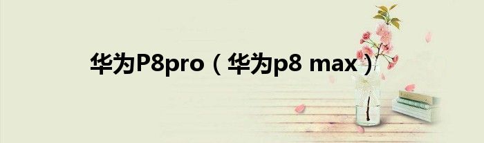 華為P8pro（華為p8 max）