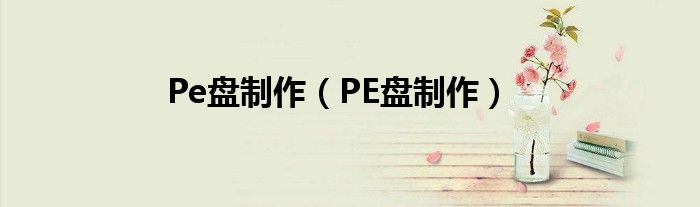 Pe盤(pán)制作（PE盤(pán)制作）
